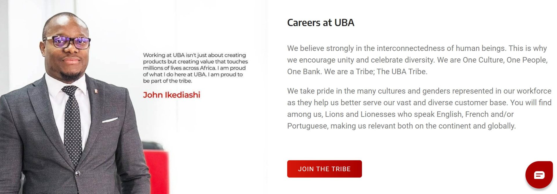 Requirements for UBA recruitment