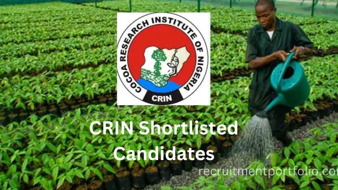 CRIN Shortlisted Candidates