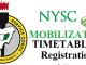 NYSC Timetable
