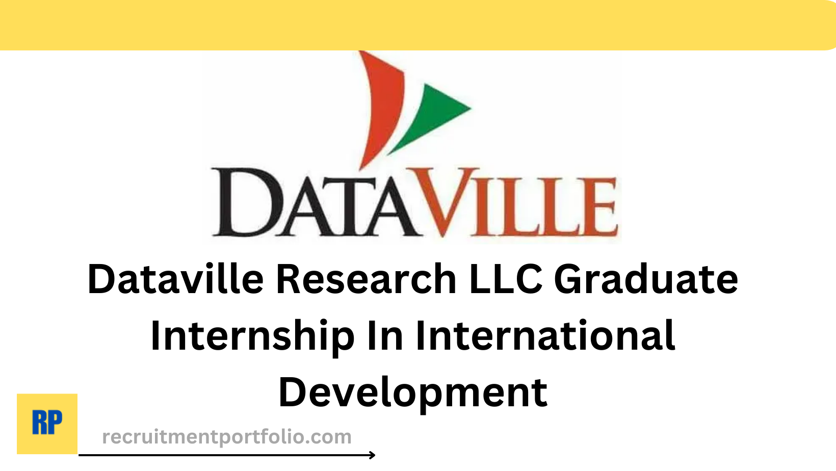 Dataville Research LLC Graduate Internship In International Development