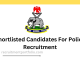 Shortlisted Candidates For Police