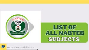 List of All NABTEB Subjects