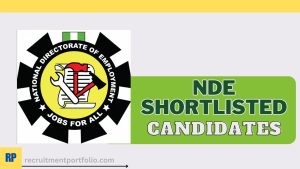 NDE Shortlisted Candidates