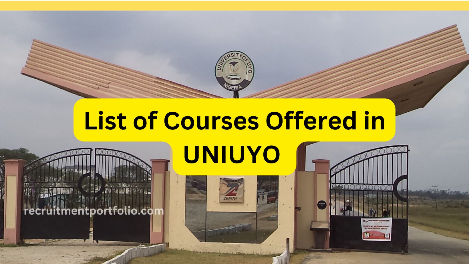 List of Courses Offered in UNIUYO