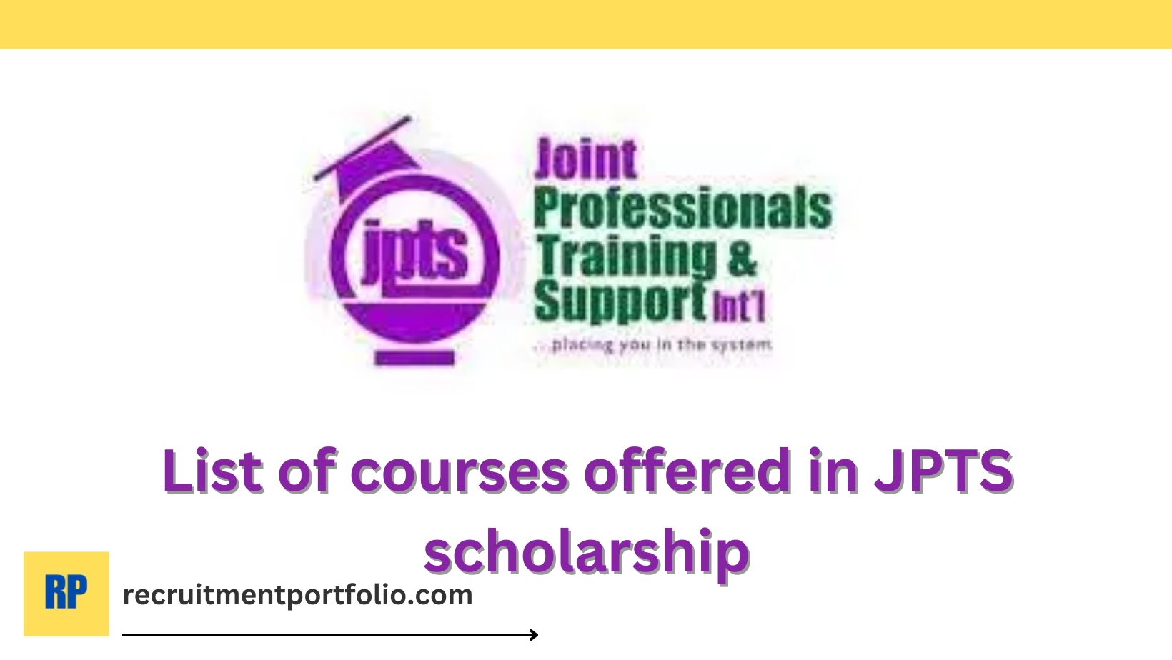 courses offered in JPTS