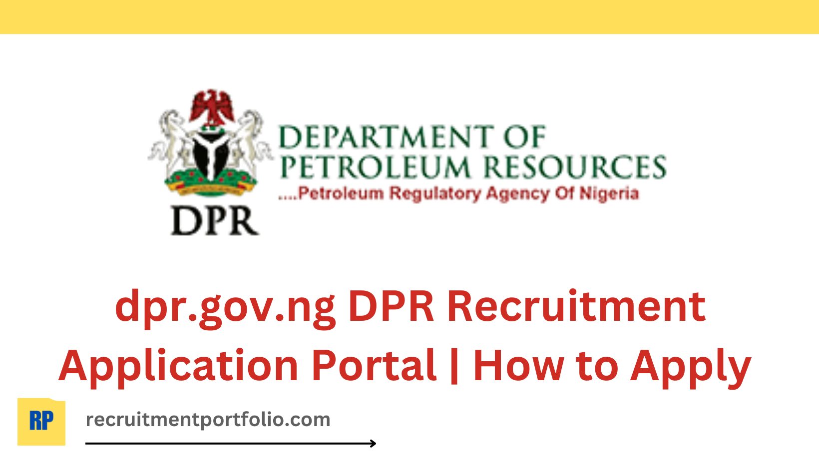 DPR Recruitment Application Portal