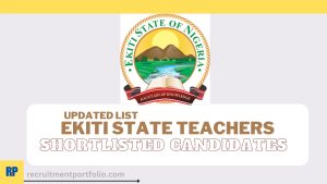 Ekiti State Teachers Shortlisted Candidates