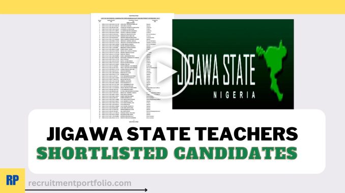 Jigawa State Teachers Shortlisted Candidates