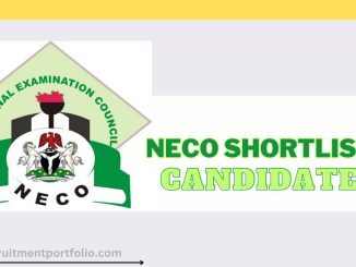 NECO Shortlisted Candidates 2023 Download Final List