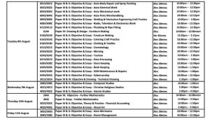 NECO Timetable 