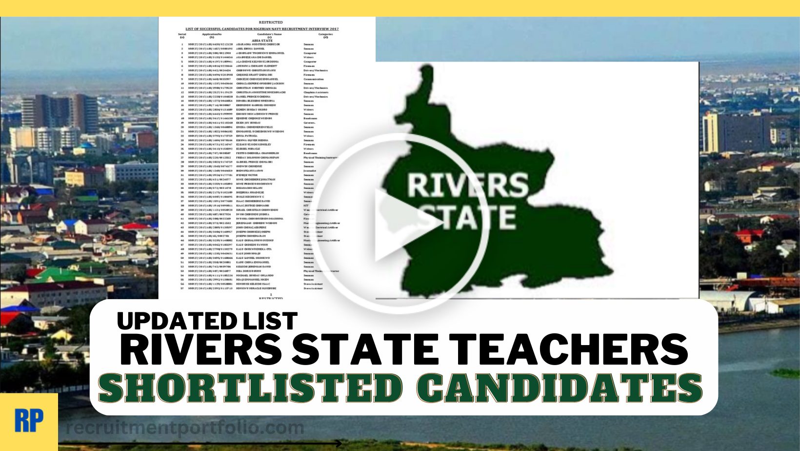 Rivers State Teachers Shortlisted Candidates