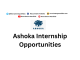Ashoka Internship Opportunities