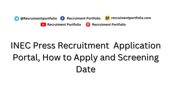 INEC Press Recruitment
