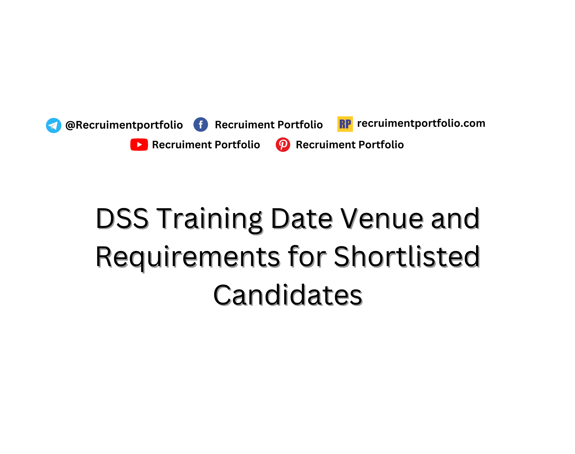 DSS Training Date