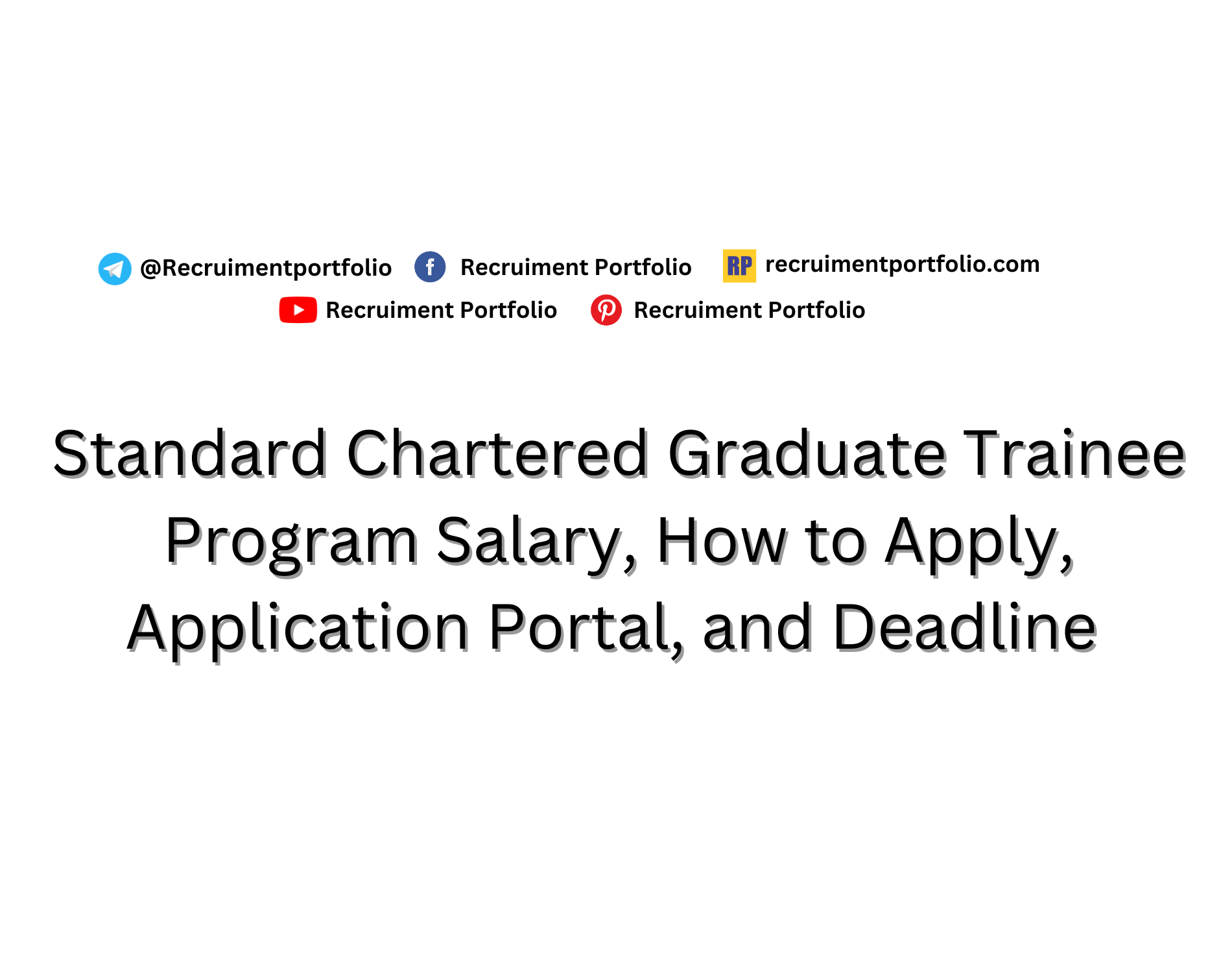 Standard Chartered Graduate Trainee