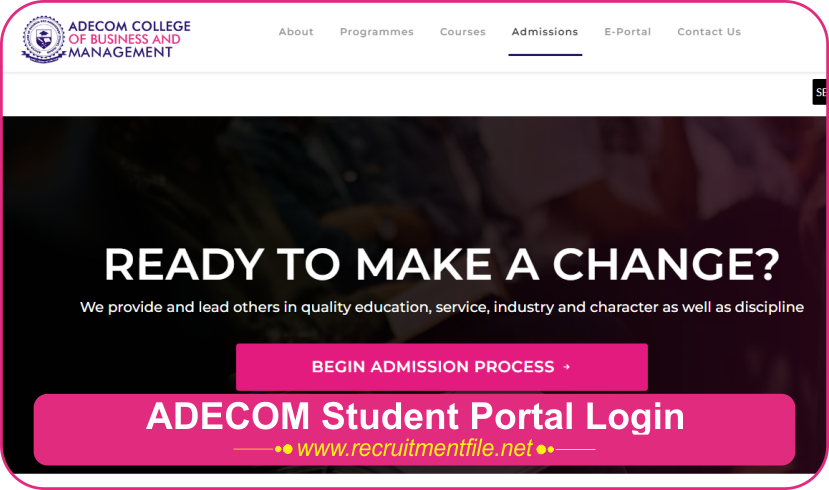 ADECOM Student Portal Login