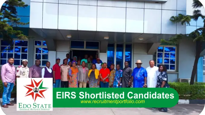 EIRS Shortlisted Candidates