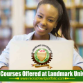 List of courses offered at Landmark University