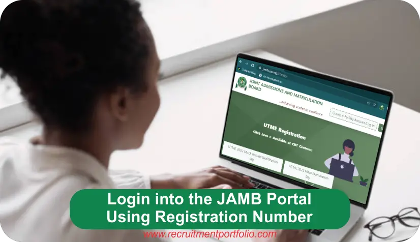 Login into the JAMB Portal Using Registration Number 2024