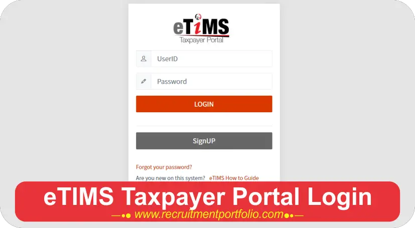 eTIMS Taxpayer Portal Login (2024) | OSCU and VSCU Integration