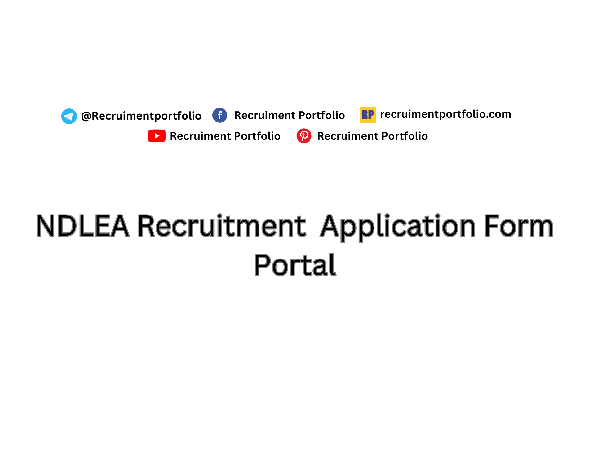 NDLEA Recruitment