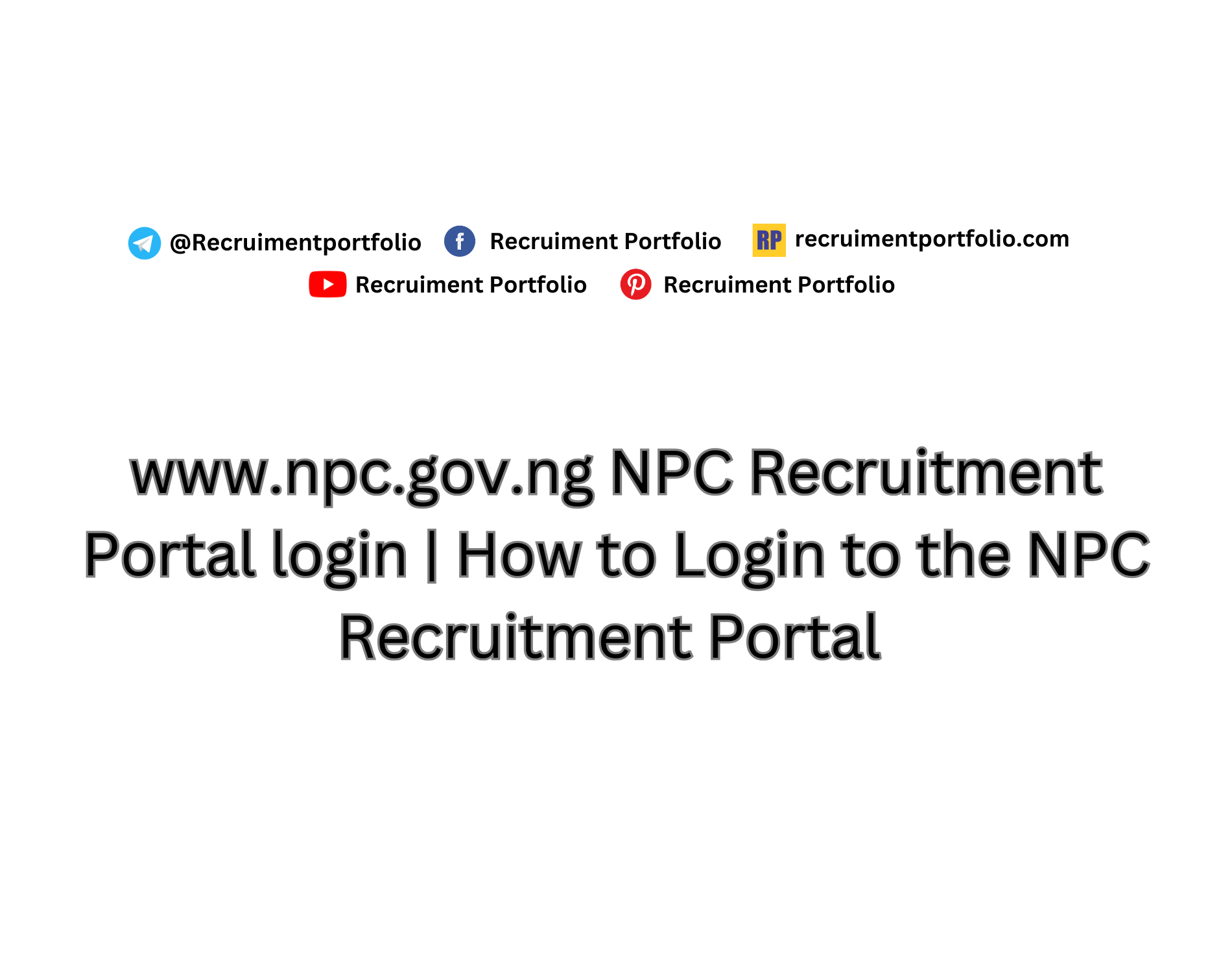 NPC Recruitment Portal login