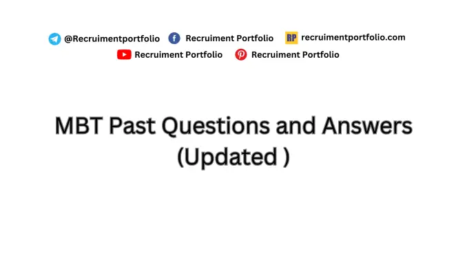 MBT Past Questions and Answers
