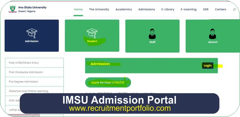 IMSU Admission Portal 2024/2025 | imsu.edu.ng