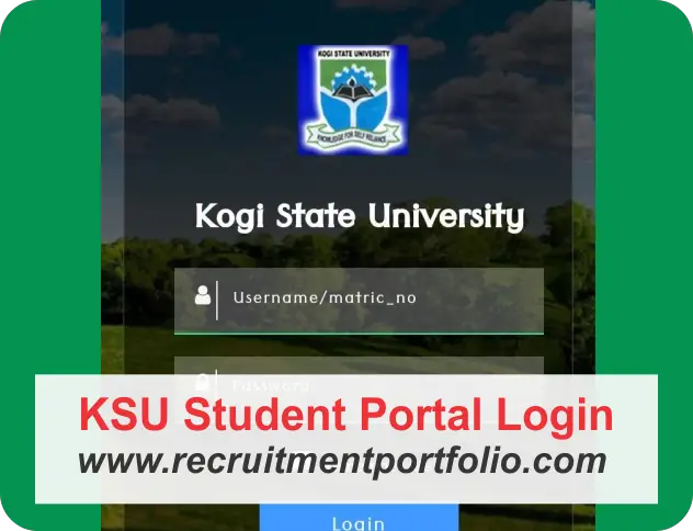 KSU Student Portal Login for 2024/2025 Academic Session