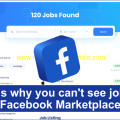 This is why you can't see jobs on facebook marketplace