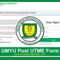 UMYU Post UTME Form