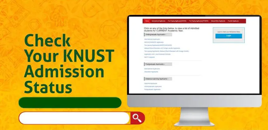 KNUST Admission Status Checker Portal 2024