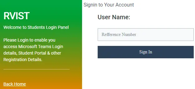 RVIST Student Portal portal
