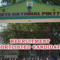 Kabete National Polytechnic Shortlisted Candidates