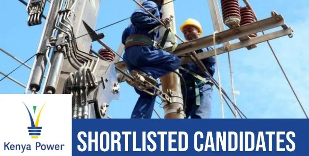 kenya power shortlisted candidates