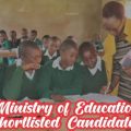Ministry of Education Shortlisted Candidates