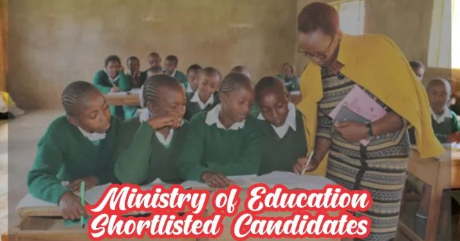 Ministry of Education Shortlisted Candidates