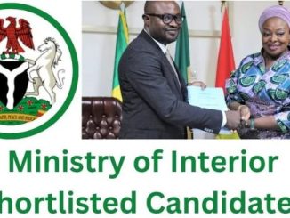 Ministry of Interior Shortlisted Candidates