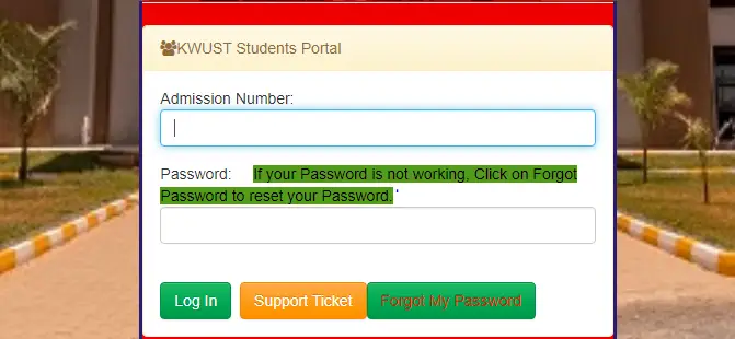 KWUST Student Portal Login